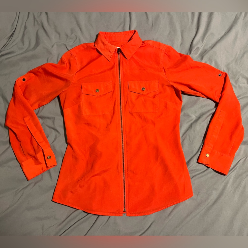 Michael Kors Orange Zip Top